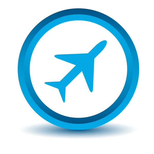 Blue plane icon — Stock Vector