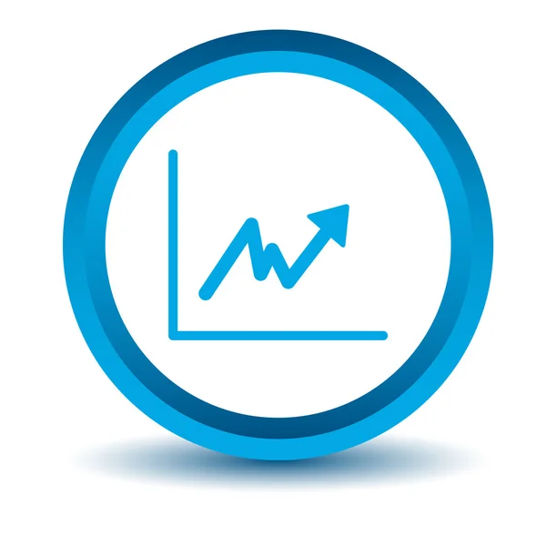 Blue graph icon — Stock Vector