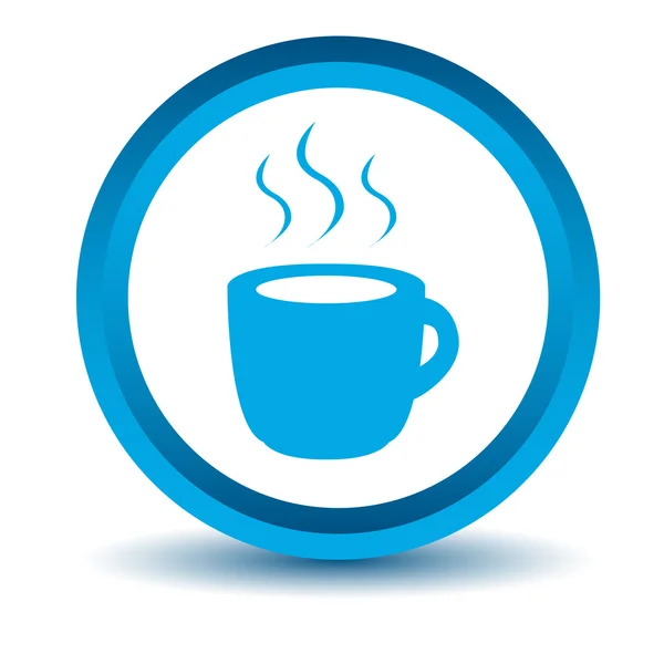 Icono de café azul — Vector de stock