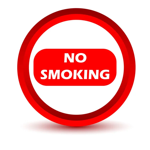 Červená ikona není kouření — Stockový vektor