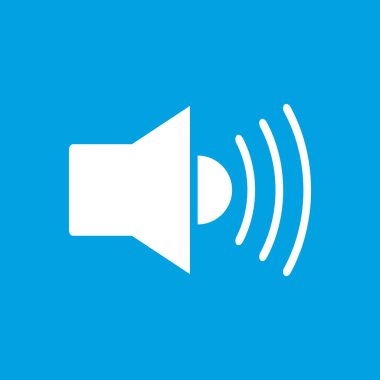 Beyaz hoparlör simgesi