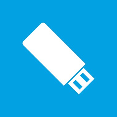 Flaş sürücü beyaz simgesi