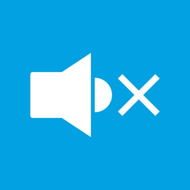 Ses yok beyaz simgesi