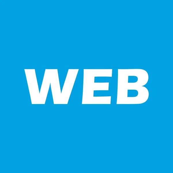 Ikon putih web - Stok Vektor