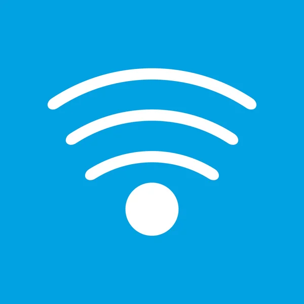 Wi-fi beyaz simgesi — Stok Vektör