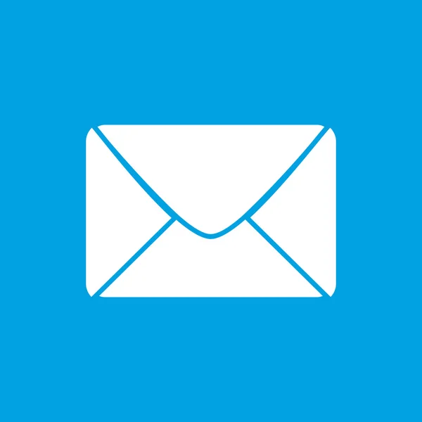 Icône Mail blanc — Image vectorielle