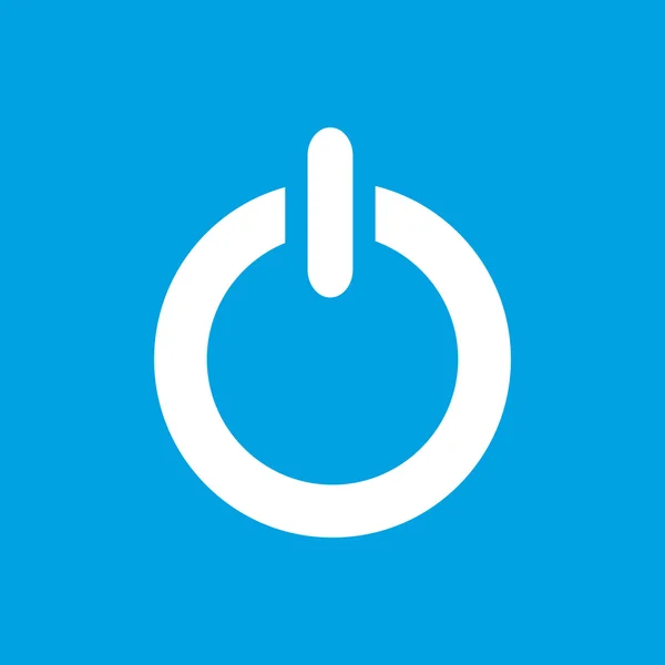 Power white icon — Stock Vector