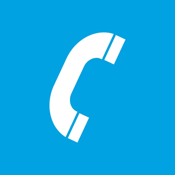 Telefon biały ikona — Wektor stockowy