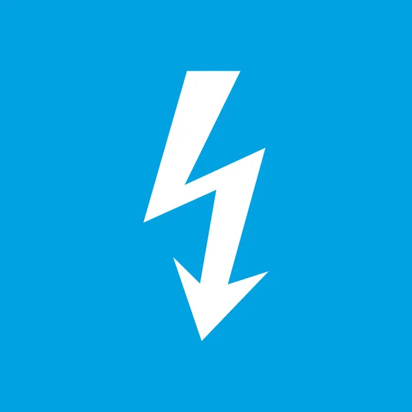 Lightning white icon — Stock Vector