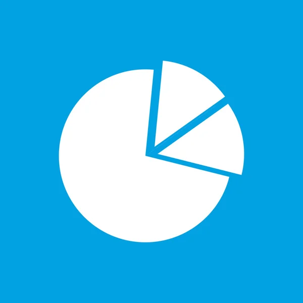 Circle chart white icon — Stock Vector