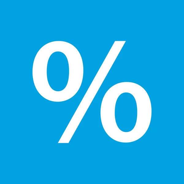 Icona bianca per cento — Vettoriale Stock