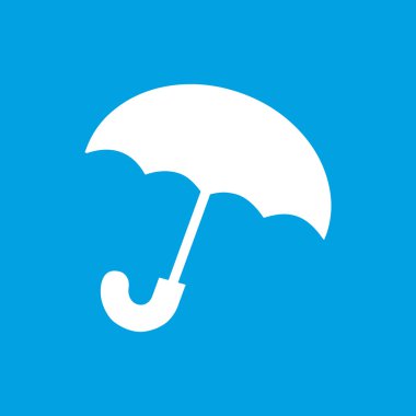 Şemsiye beyaz simgesi