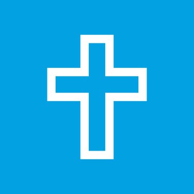 Protestan çapraz beyaz simgesi