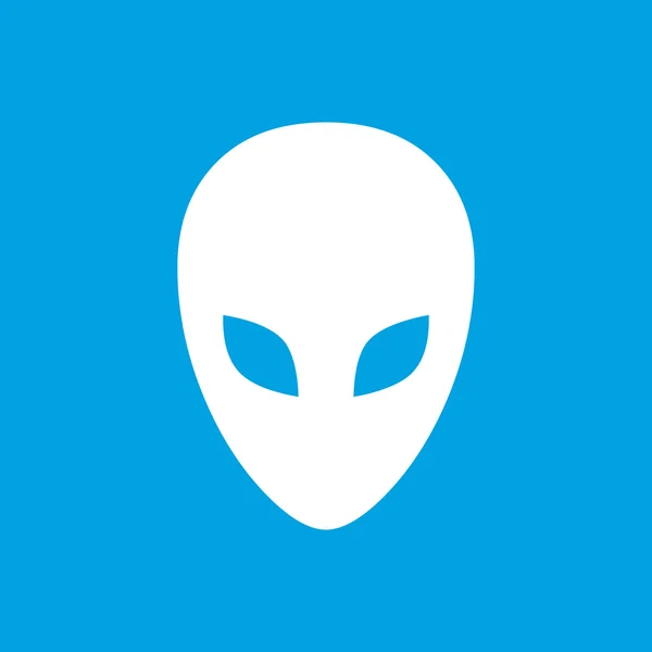Icône blanche extraterrestre — Image vectorielle