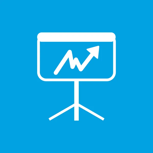 Nuova icona del grafico bianco — Vettoriale Stock