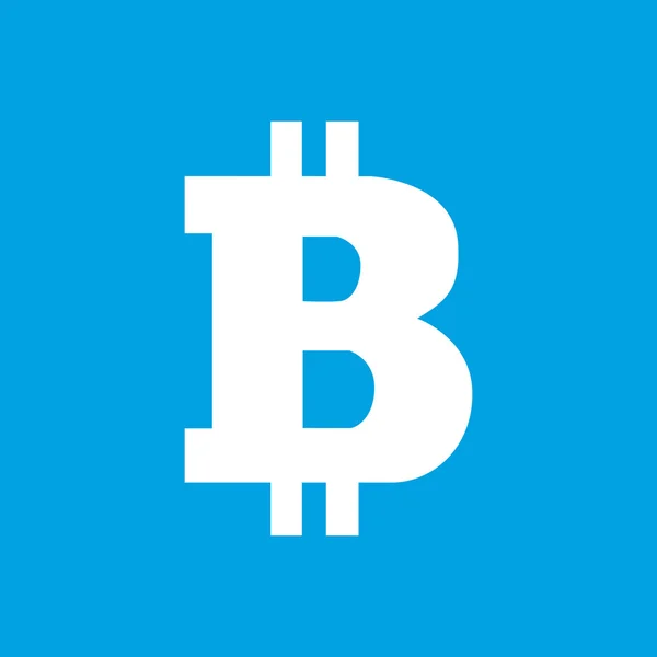 Bitcoin wit pictogram — Stockvector