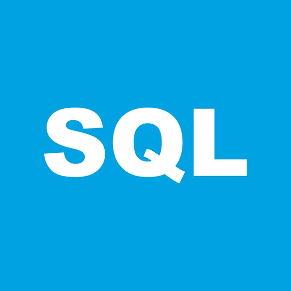 Icône SQL blanche — Image vectorielle