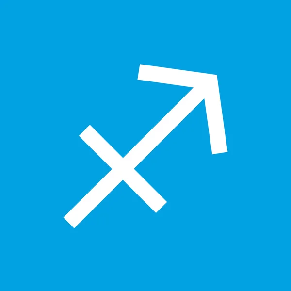 Sagittarius white icon — Stock Vector