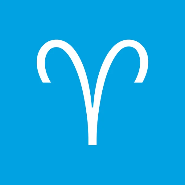 Aries wit pictogram — Stockvector