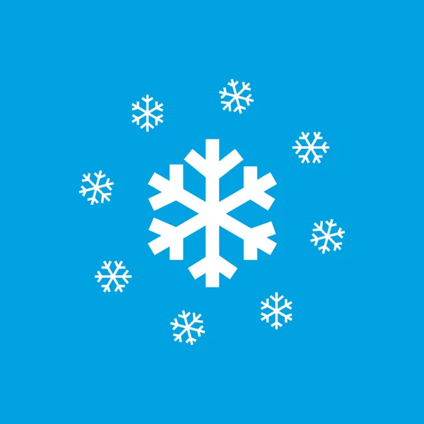 Sněhobílý ikona — Stockový vektor