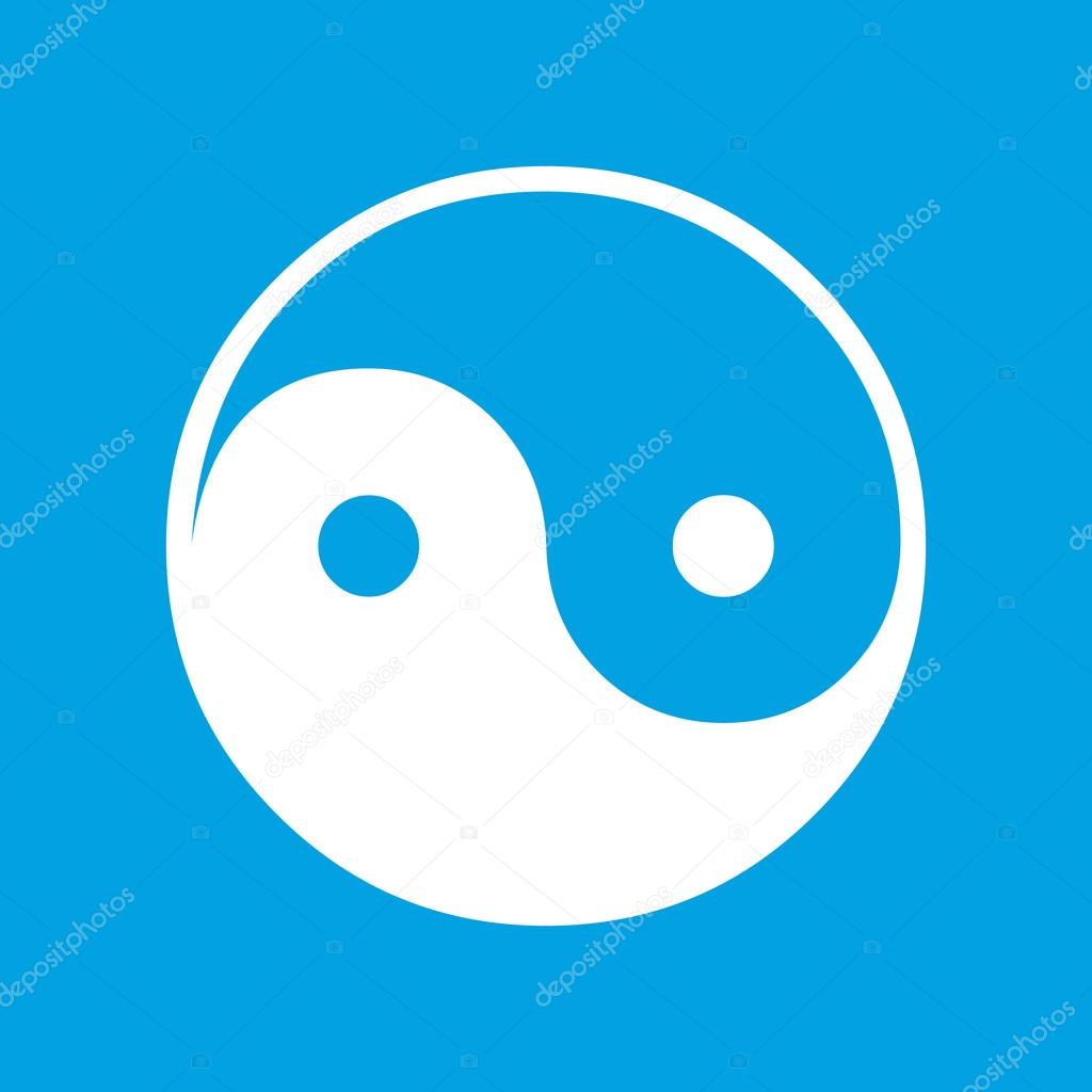Yin Yang white icon