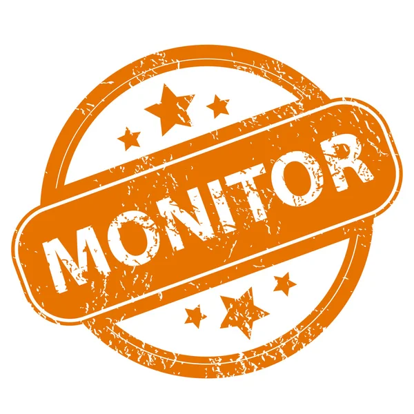Monitor ícone grunge — Vetor de Stock