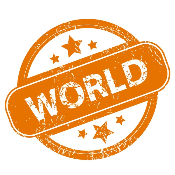 Wereld grunge pictogram — Stockvector