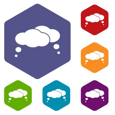 Bulutlar rhombus simgeler