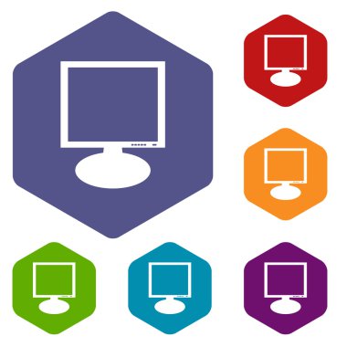Monitör rhombus simgeler