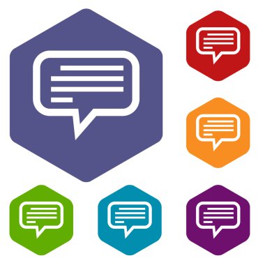 Konuşma rhombus simgeler