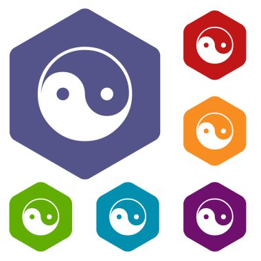 Yin Yang rhombus simgeler