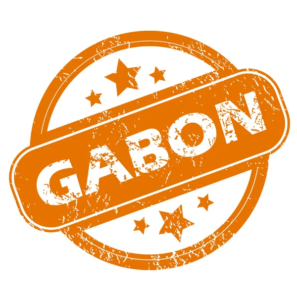 Gabun-Grunge-Ikone — Stockvektor