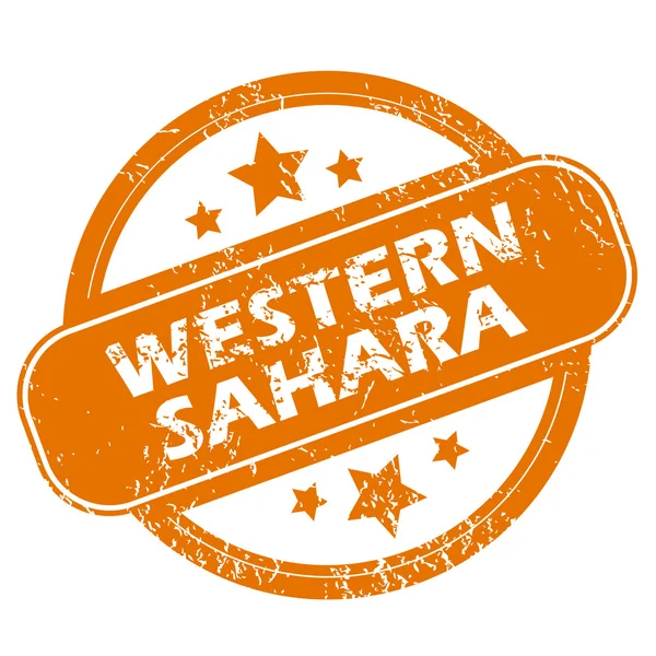 Western Sahara grunge icon — Stock Vector
