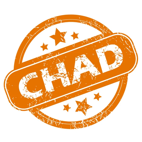 Chad icona grunge — Vettoriale Stock