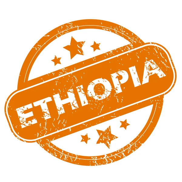 Ícone de grunge de etiópia — Vetor de Stock