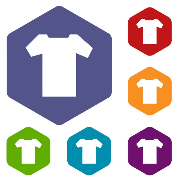 Camiseta rombo iconos — Vector de stock