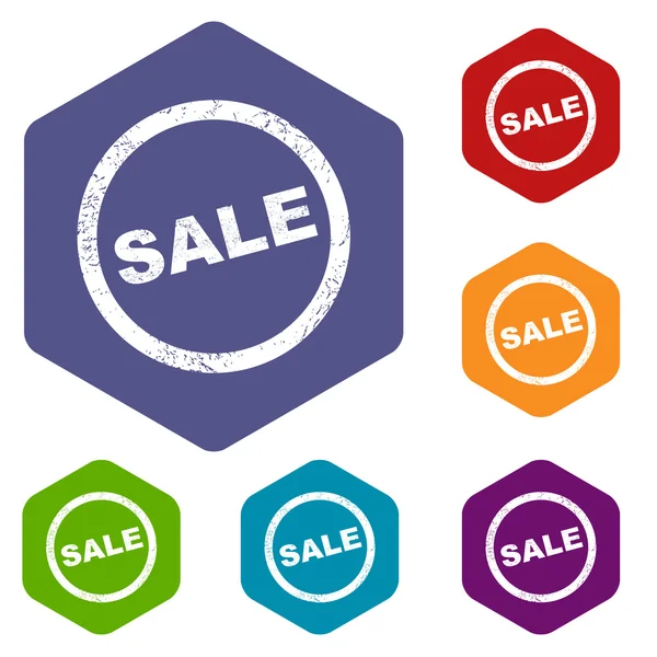 Sale rhombus icons — Stock Vector