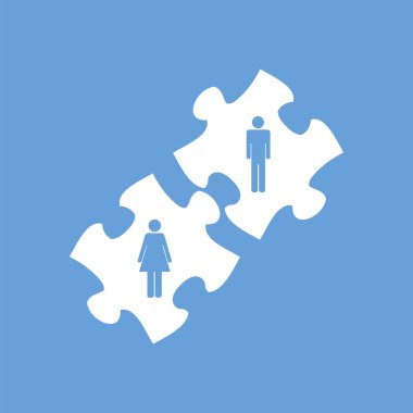 Aşk bulmaca beyaz simgesi