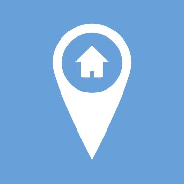 Ev işaretçi beyaz simgesi