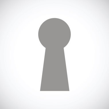 Anahtar deliği siyah simgesi