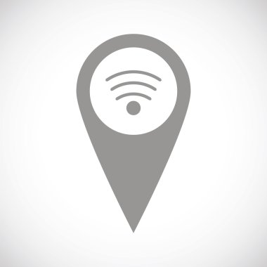 Wi-fi siyah işaretçi simgesi