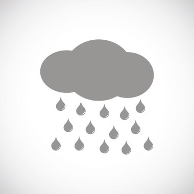 Yağmur siyah simgesi