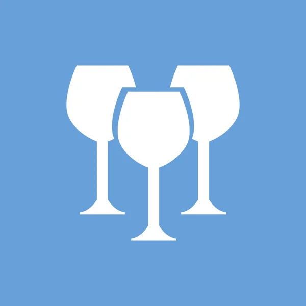 Icono blanco de Stemware — Vector de stock