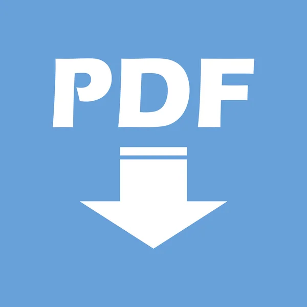 Pdf icona bianca — Vettoriale Stock