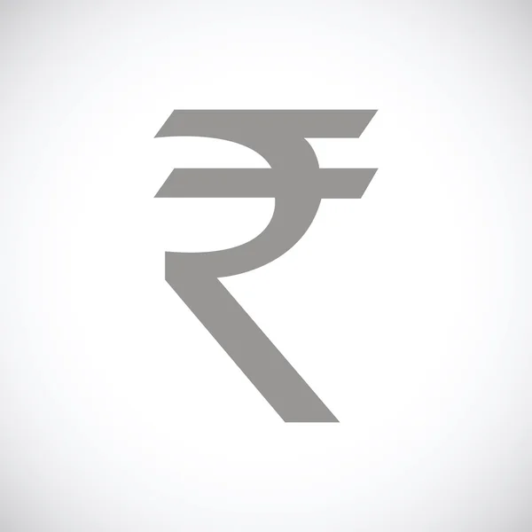 Rupee black icon — Stock Vector