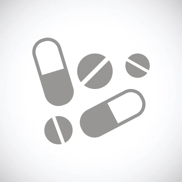 Tabletten zwart pictogram — Stockvector