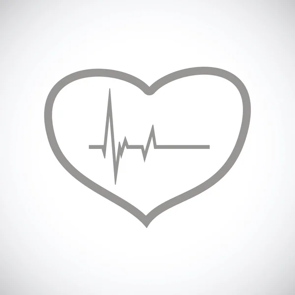 Heartbeat black icon — Stock Vector