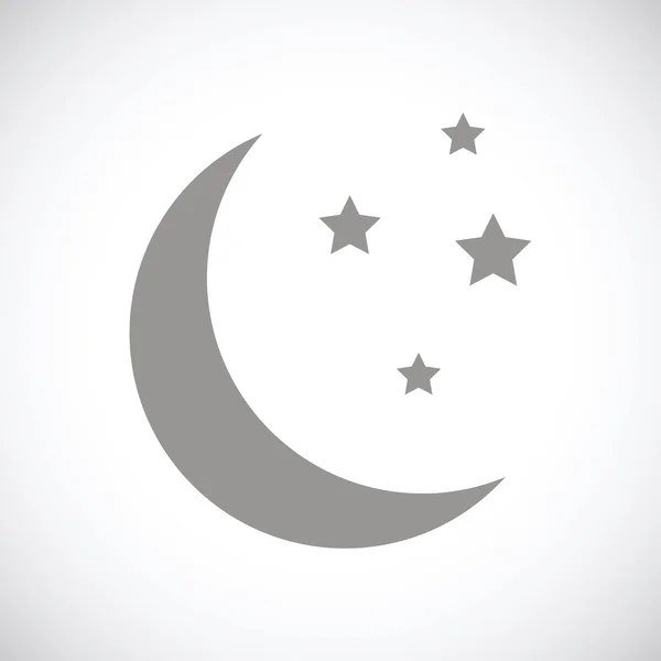 Moon black icon — Stock Vector