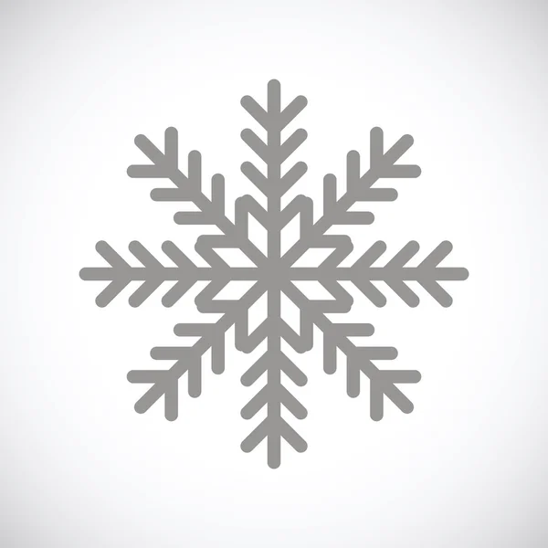 Flocon de neige icône noire — Image vectorielle