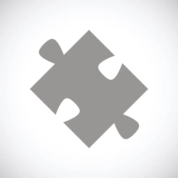 Puzzle icono negro — Vector de stock